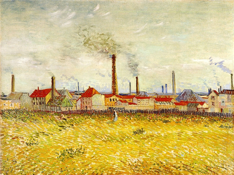 Factories At Asnieres, Seen From The Quai De Clichy - Click Image to Close